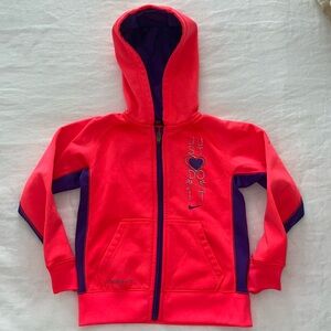 Nike Girls Hyper Punch Just Do It Therma-Fit Hoodie Size 4